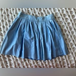 Alice + Olivia light blue leather mini